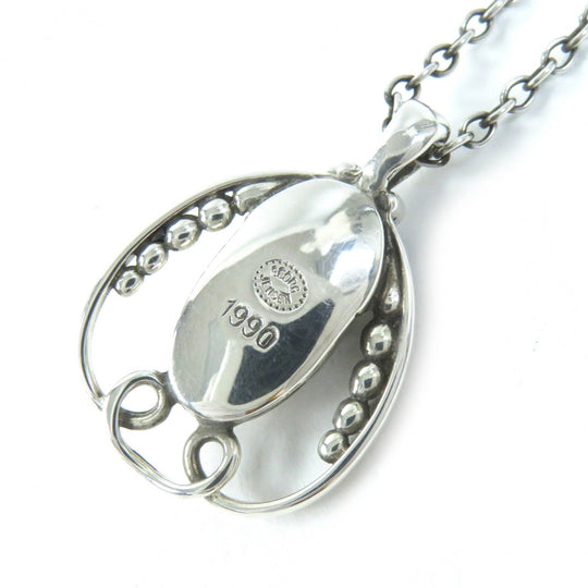 Georg Jensen Necklace 1990 Main�FSV925 Silver Women Used Authentic