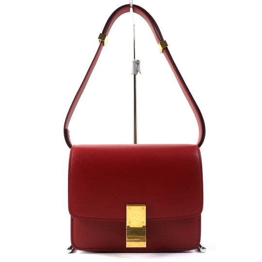 CELINE Shoulder Bag 189183DLS Main: Leather Red CLASSIC BOX Small Classic Box Small Women Used Authentic