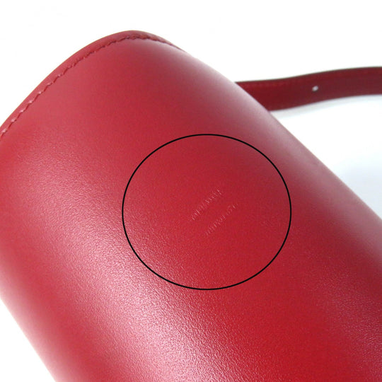 CELINE Shoulder Bag 189183DLS Main: Leather Red CLASSIC BOX Small Classic Box Small Women Used Authentic