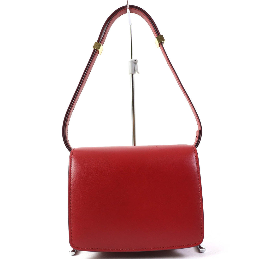 CELINE Shoulder Bag 189183DLS Main: Leather Red CLASSIC BOX Small Classic Box Small Women Used Authentic