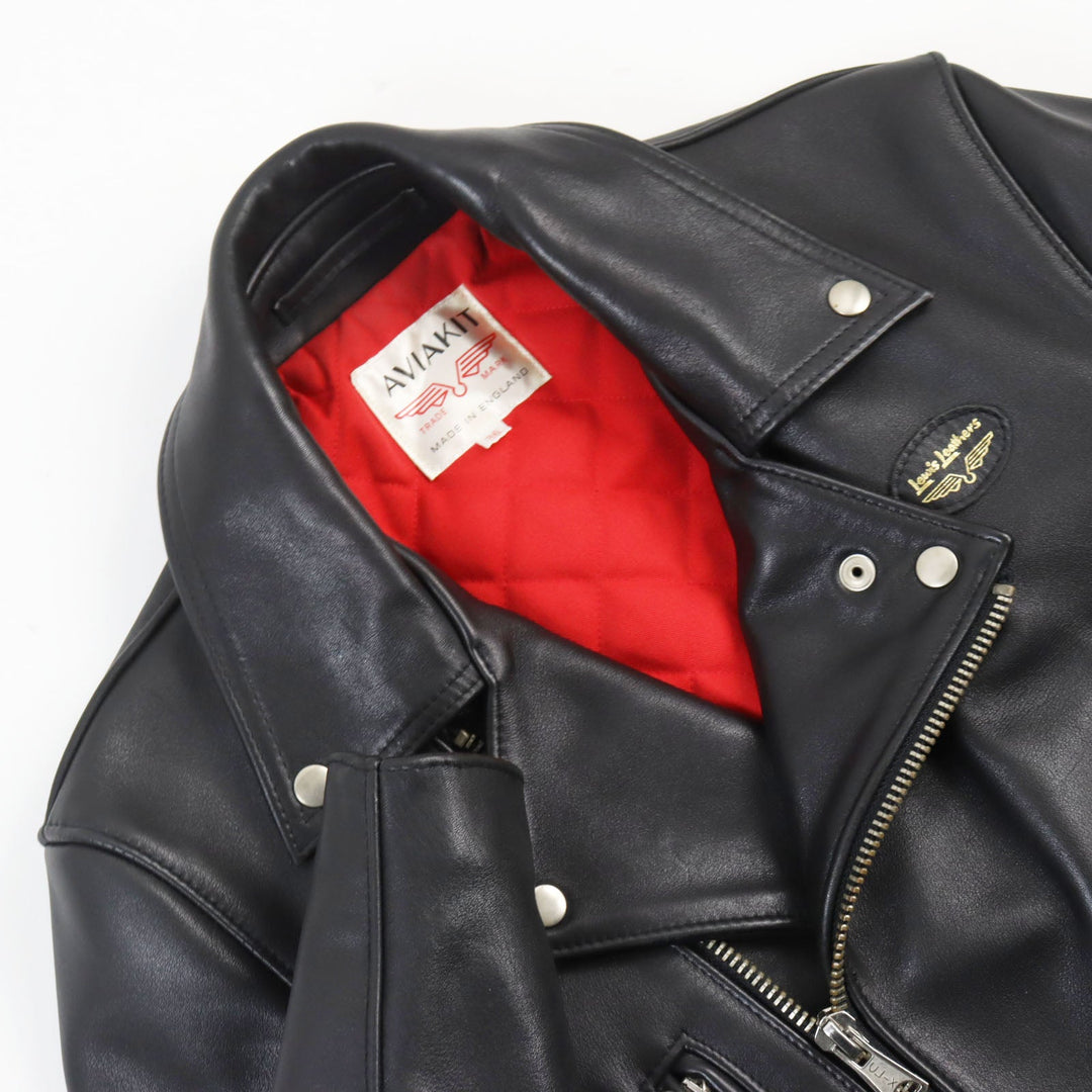 Lewis Leathers Riders jacket Outer: Leather, Lining: 100% Cotton black LIGHTNING mens 36 Used Authentic