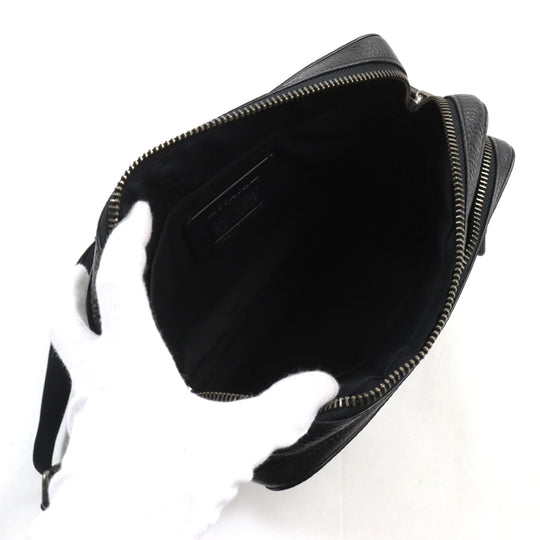 COACH Shoulder Bag 91484 Main: Leather black mens Used Authentic