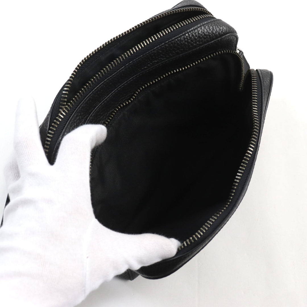 COACH Shoulder Bag 91484 Main: Leather black mens Used Authentic