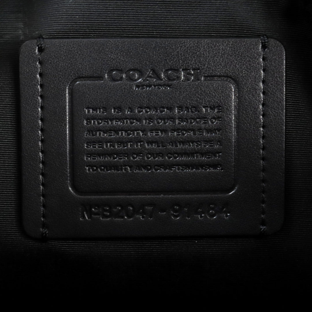 COACH Shoulder Bag 91484 Main: Leather black mens Used Authentic
