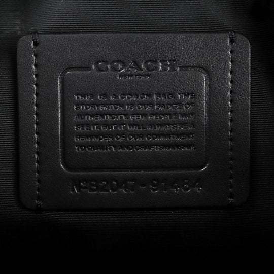 COACH Shoulder Bag 91484 Main: Leather black mens Used Authentic
