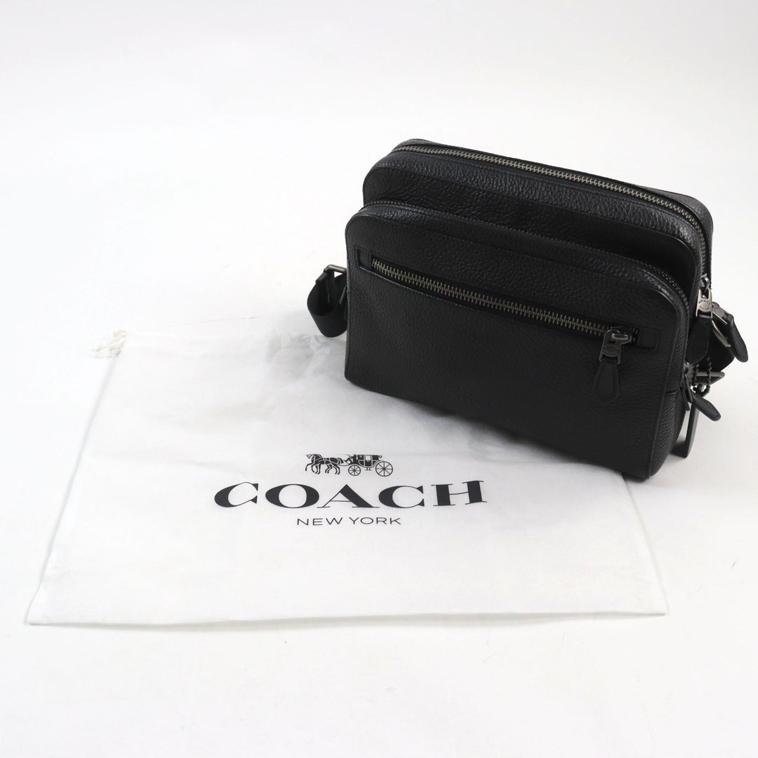 COACH Shoulder Bag 91484 Main: Leather black mens Used Authentic