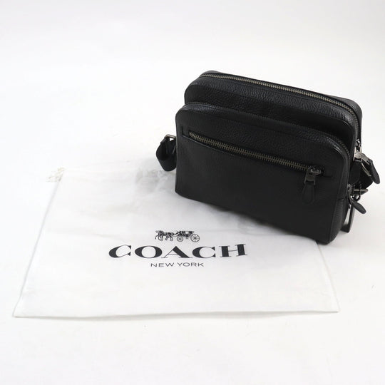 COACH Shoulder Bag 91484 Main: Leather black mens Used Authentic
