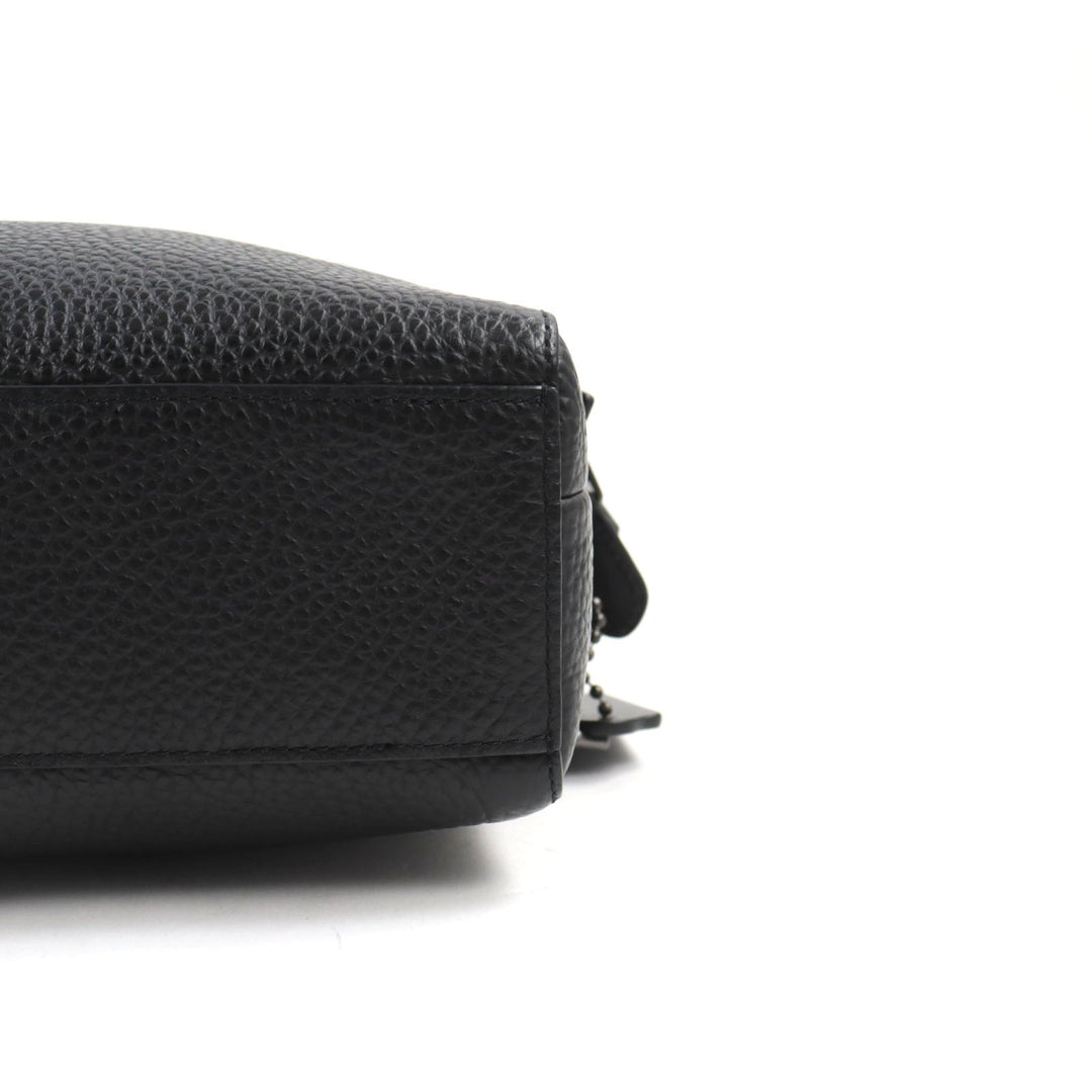 COACH Shoulder Bag 91484 Main: Leather black mens Used Authentic