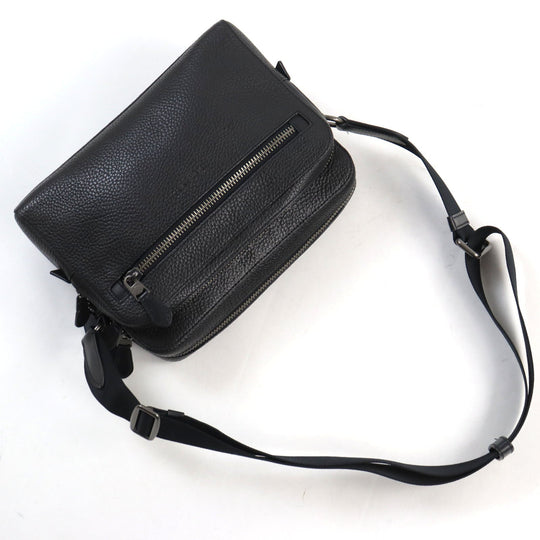COACH Shoulder Bag 91484 Main: Leather black mens Used Authentic