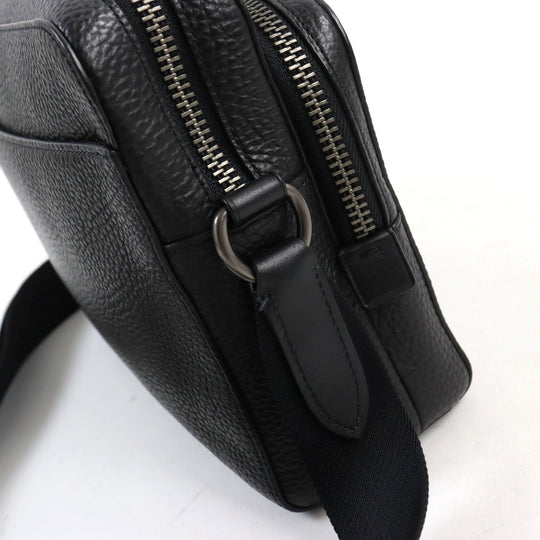 COACH Shoulder Bag 91484 Main: Leather black mens Used Authentic