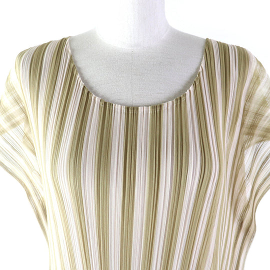 PLEATS PLEASE one piece PP41-JT677 Main: 100% polyester Beige White type Women 4 Used Authentic