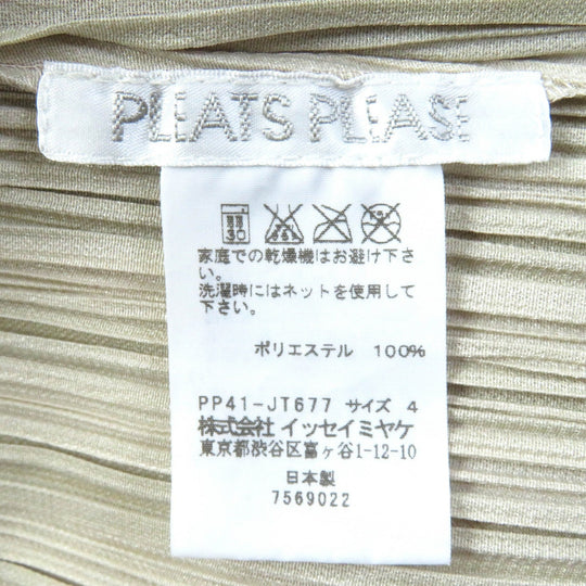 PLEATS PLEASE one piece PP41-JT677 Main: 100% polyester Beige White type Women 4 Used Authentic