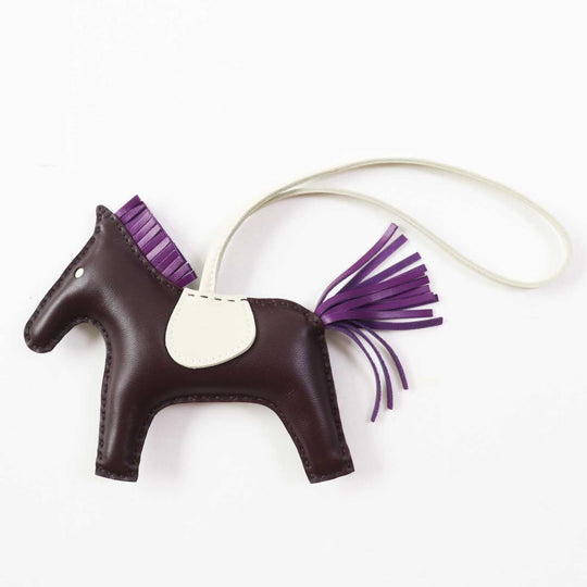 HERMES Bag charm Anyo Miro Rouge Serie Violet Cle Rodeo Charm MM Women Used Authentic