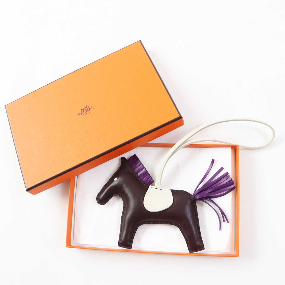 HERMES Bag charm Anyo Miro Rouge Serie Violet Cle Rodeo Charm MM Women Used Authentic