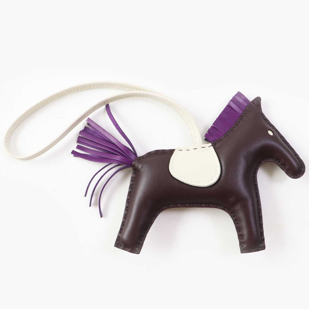 HERMES Bag charm Anyo Miro Rouge Serie Violet Cle Rodeo Charm MM Women Used Authentic