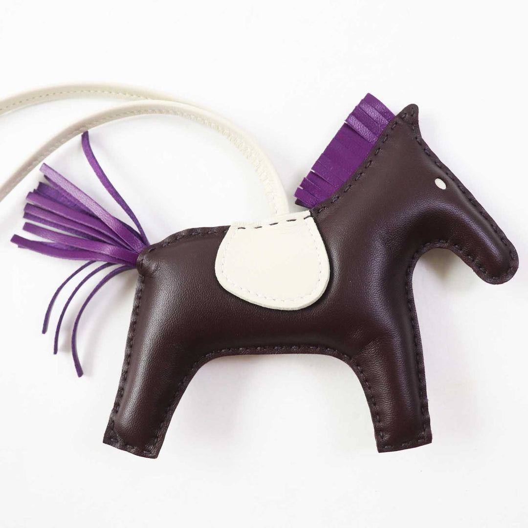 HERMES Bag charm Anyo Miro Rouge Serie Violet Cle Rodeo Charm MM Women Used Authentic