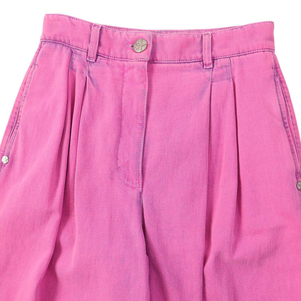 CHANEL Wide pants 21S P70662 Main: 100% cotton, some parts: 65% polyester, some parts: 35% cotton pink Women 36 Used Authentic