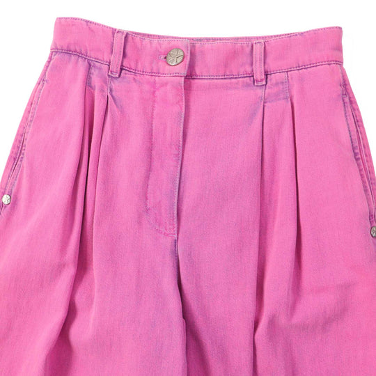 CHANEL Wide pants 21S P70662 Main: 100% cotton, some parts: 65% polyester, some parts: 35% cotton pink Women 36 Used Authentic