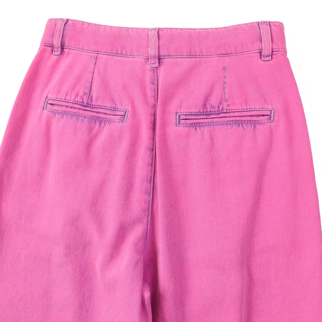 CHANEL Wide pants 21S P70662 Main: 100% cotton, some parts: 65% polyester, some parts: 35% cotton pink Women 36 Used Authentic