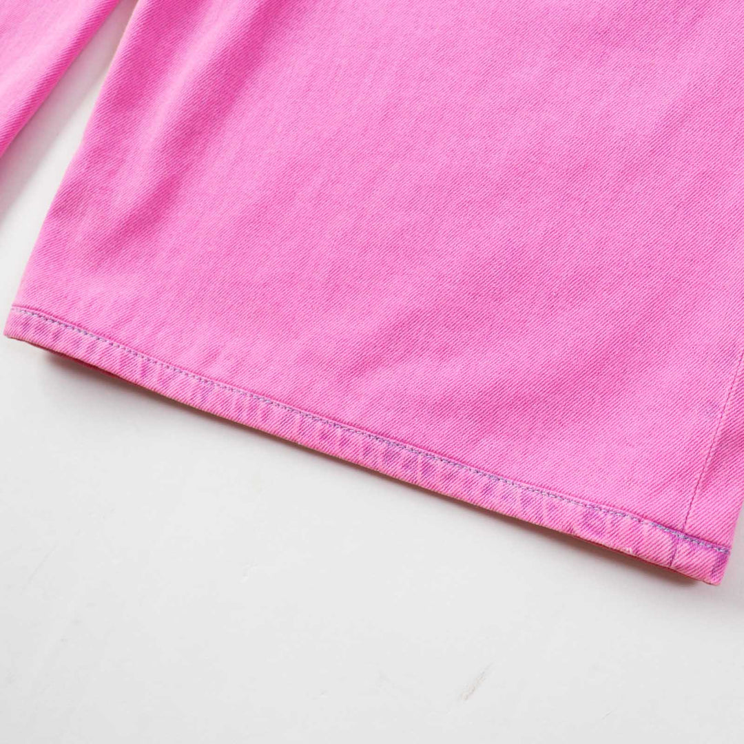 CHANEL Wide pants 21S P70662 Main: 100% cotton, some parts: 65% polyester, some parts: 35% cotton pink Women 36 Used Authentic