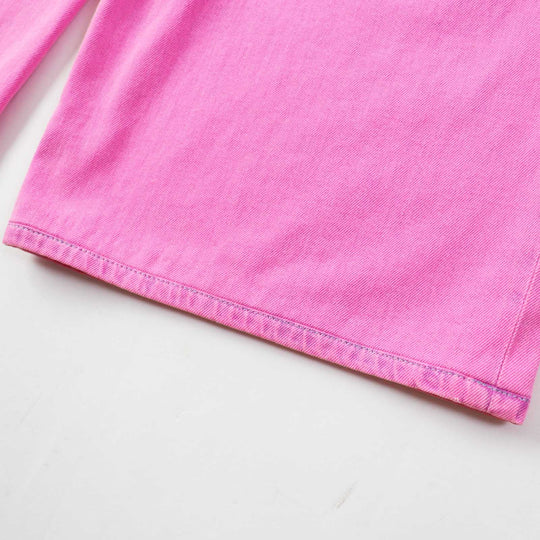 CHANEL Wide pants 21S P70662 Main: 100% cotton, some parts: 65% polyester, some parts: 35% cotton pink Women 36 Used Authentic