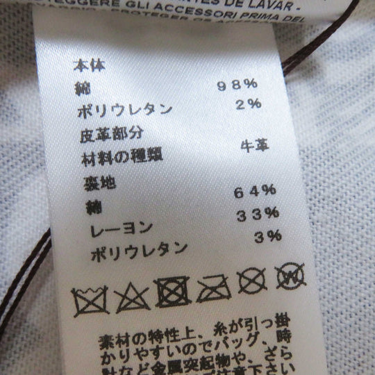 HERMES one piece 3E0551D1 Outer: 98% cotton, Outer: 2% polyurethane, Lining: 64% cotton, Lining: 33% rayon, Lining: 3% polyurethane, Leather part: cowhide Multi Wild Print Denim Women 36 Used Authentic