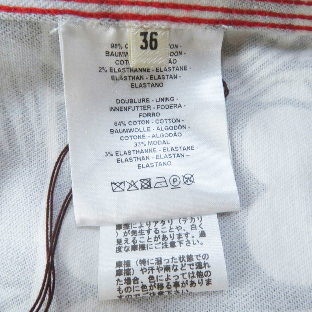 HERMES one piece 3E0551D1 Outer: 98% cotton, Outer: 2% polyurethane, Lining: 64% cotton, Lining: 33% rayon, Lining: 3% polyurethane, Leather part: cowhide Multi Wild Print Denim Women 36 Used Authentic