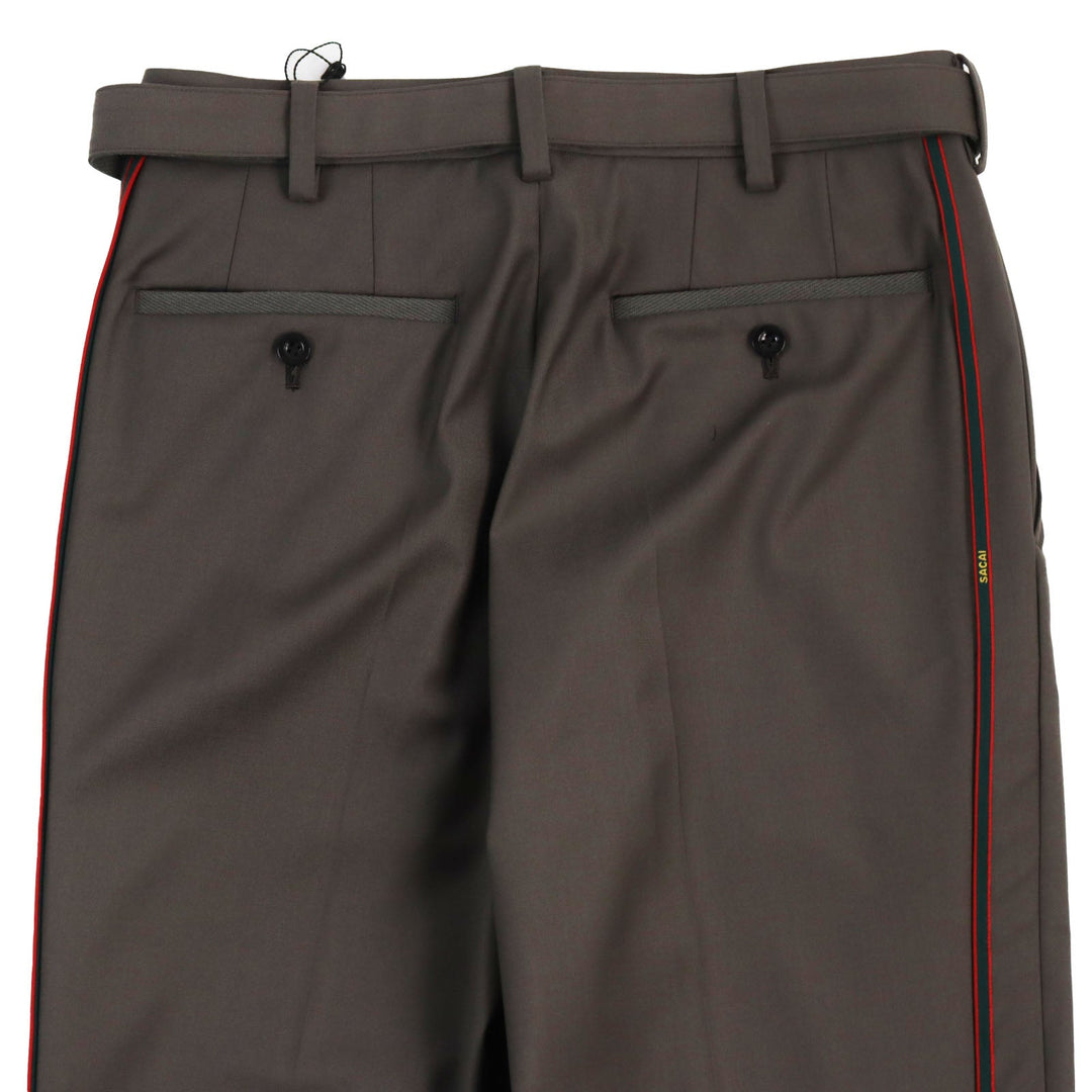 Sacai Pants 23-03034M Outer: 100% wool, Lining: 100% polyester, Lining: Cupra, Lining: Cotton Brown Suiting Pants mens 1 Used Authentic