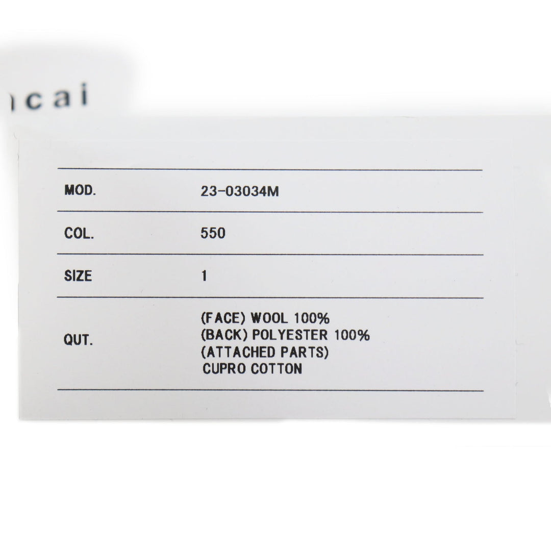 Sacai Pants 23-03034M Outer: 100% wool, Lining: 100% polyester, Lining: Cupra, Lining: Cotton Brown Suiting Pants mens 1 Used Authentic