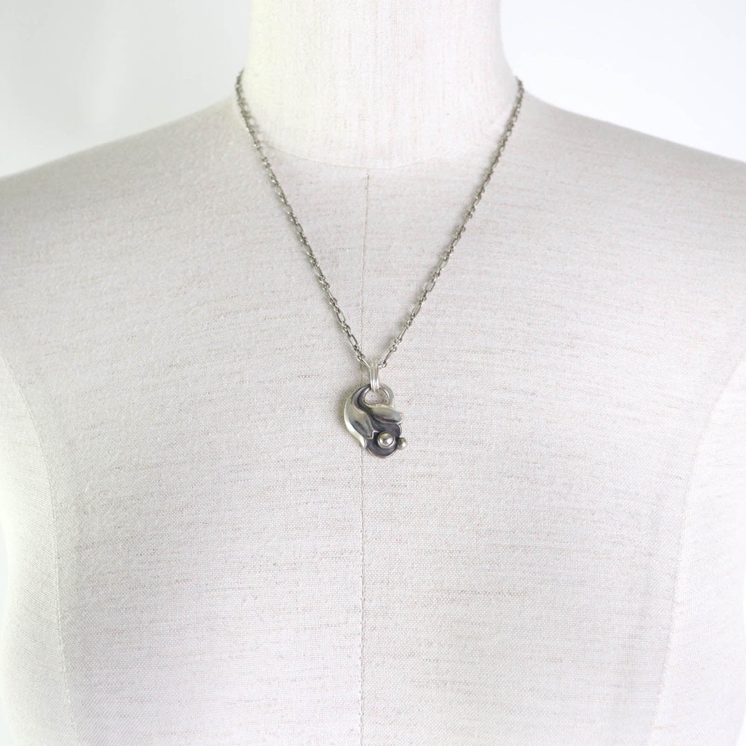Georg Jensen Necklace Main�FSV925 Silver 1999 Year Necklace Women Used Authentic