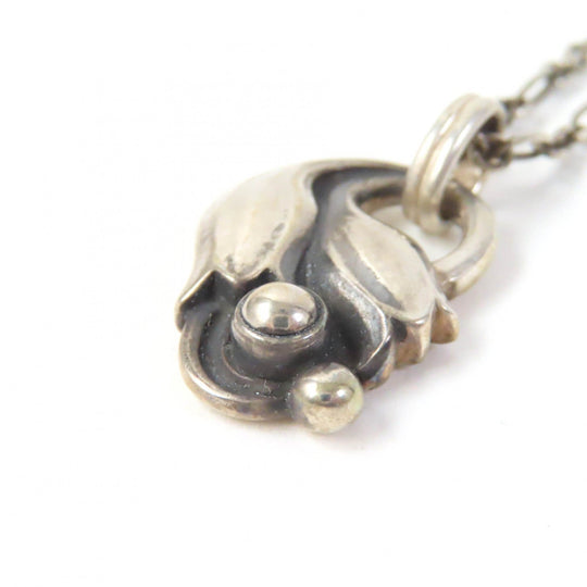Georg Jensen Necklace Main�FSV925 Silver 1999 Year Necklace Women Used Authentic