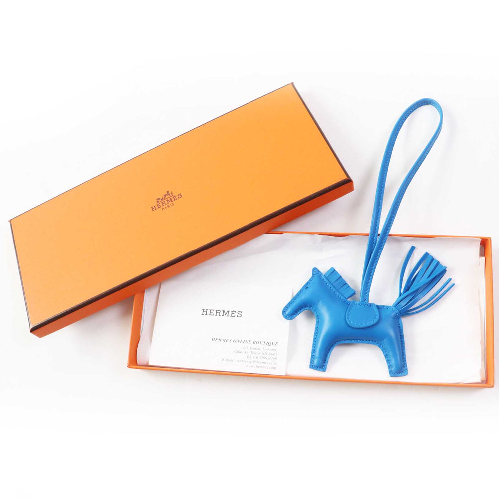 HERMES Bag charm Anyo Miro Blue Zanzibar Rodeo Charm PM Women Used Authentic