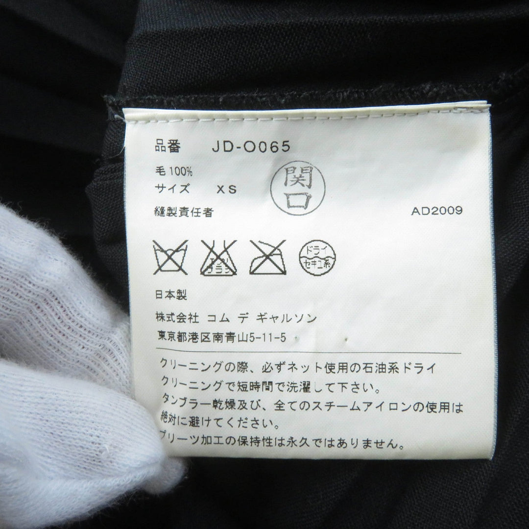 JUNYA WATANABE COMME des GARCONS one piece JD-0065 Main: 100% wool black Women XS Used Authentic