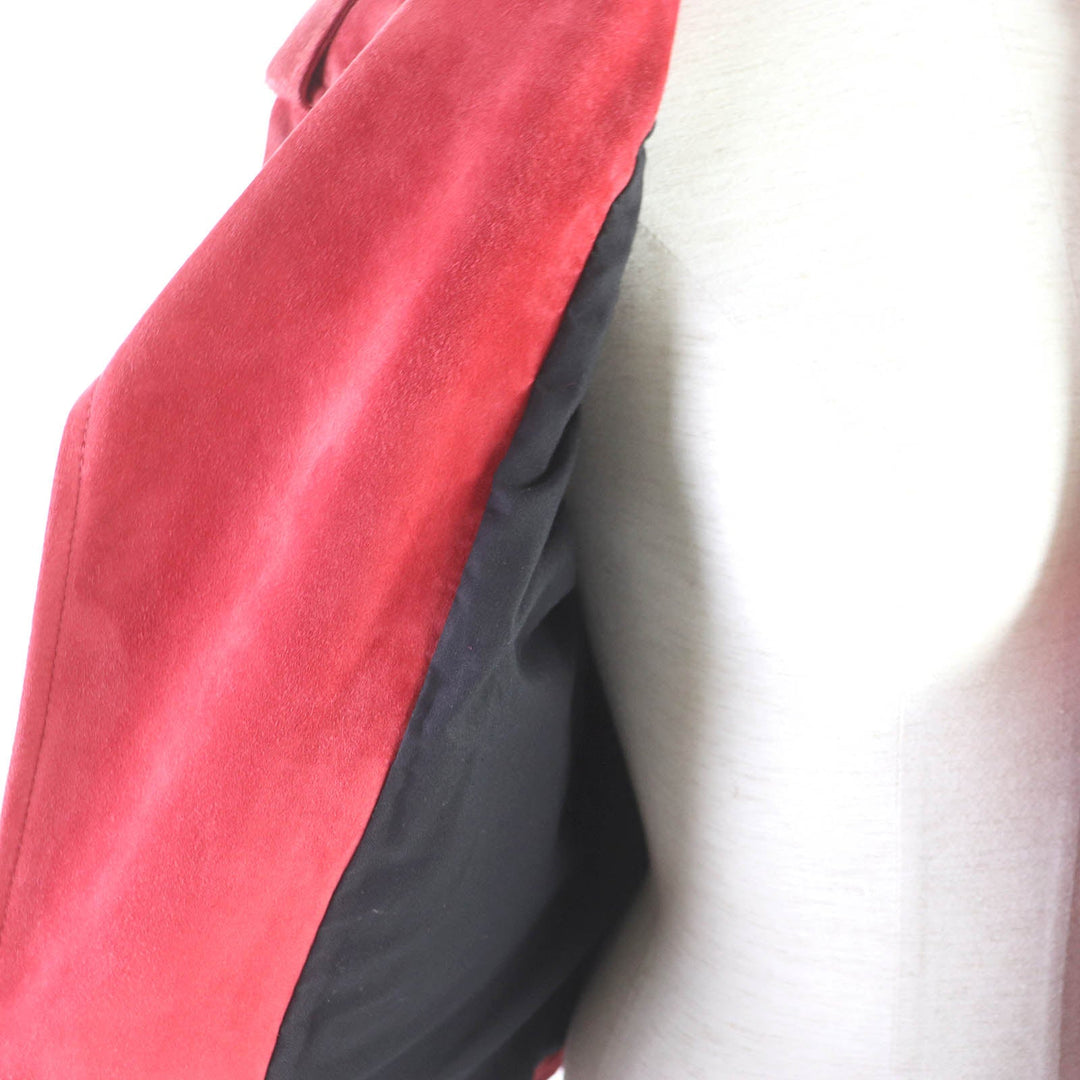 LOEWE Riders jacket D1268178CH Outer: Leather, Lining: 100% Cotton, Sleeve Lining: 53% Rayon, Sleeve Lining: 47% Cupra Red Women 36 Used Authentic