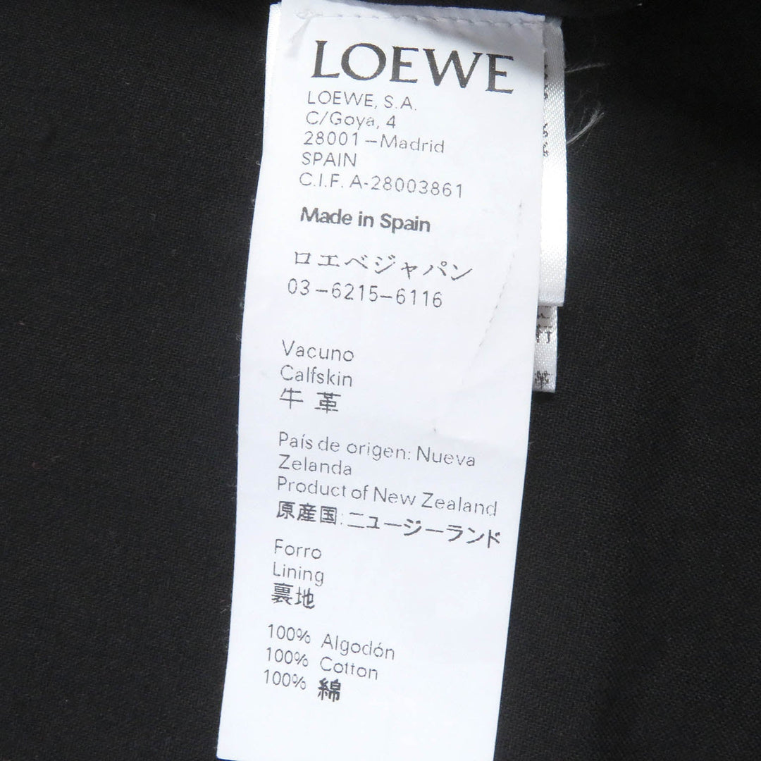 LOEWE Riders jacket D1268178CH Outer: Leather, Lining: 100% Cotton, Sleeve Lining: 53% Rayon, Sleeve Lining: 47% Cupra Red Women 36 Used Authentic