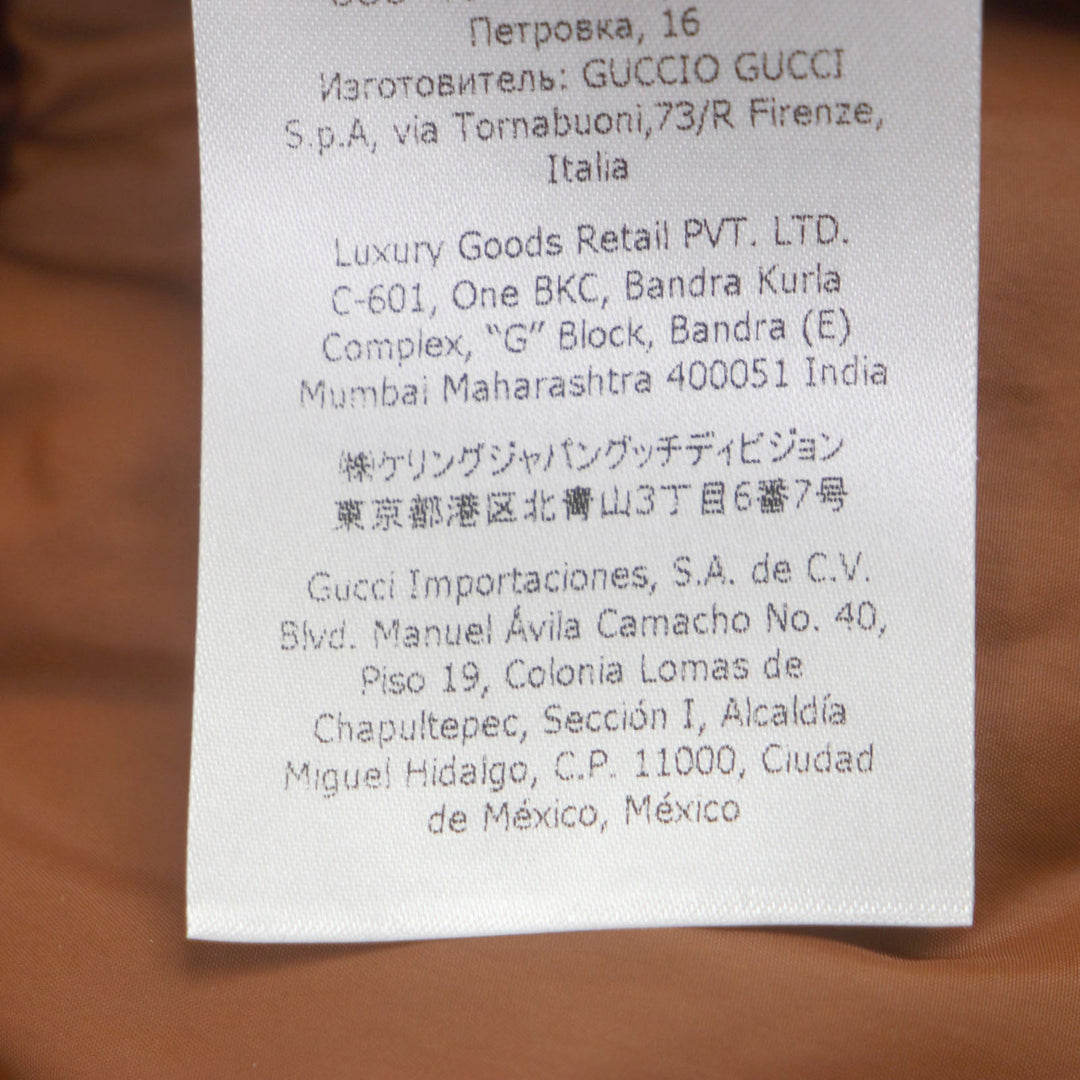 GUCCI Down jacket 663895 Outer: 100% nylon, Outer: 73% nylon, Outer: 27% cotton, Lining: 100% nylon, Filling: 85% down, 15% feather Multi Forest mens L Used Authentic