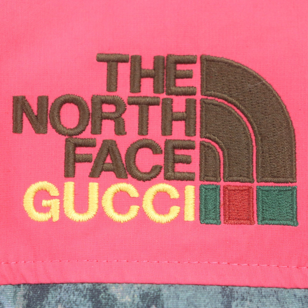 GUCCI Down jacket 663895 Outer: 100% nylon, Outer: 73% nylon, Outer: 27% cotton, Lining: 100% nylon, Filling: 85% down, 15% feather Multi Forest mens L Used Authentic