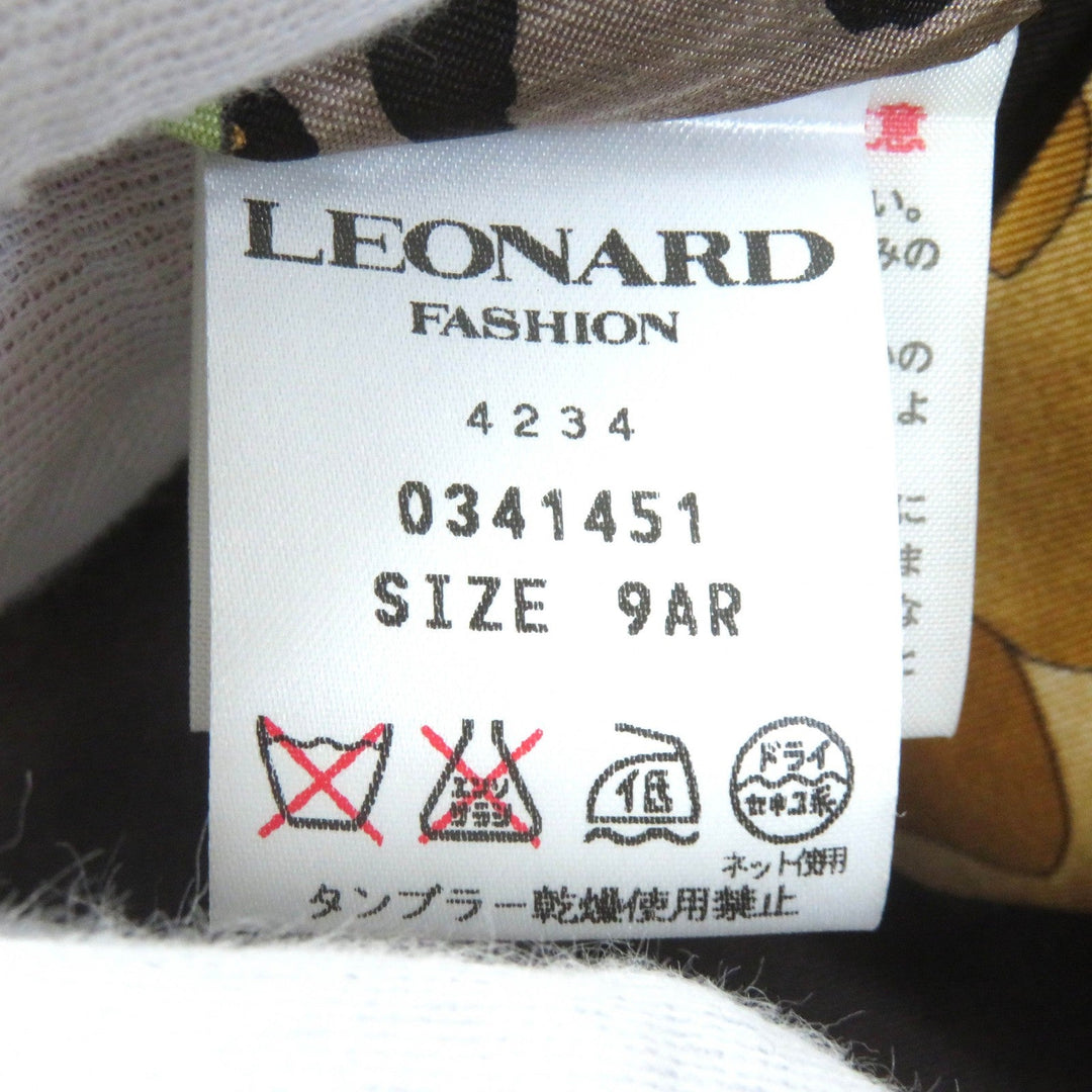 LEONARD FASHION Jacket Outer: 100% silk, Filling: 100% polyester, Fur: fox, Lining (print): 100% silk, Lining (solid): 100% cupra Dark brown Women 9AR Used Authentic