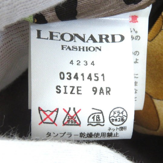 LEONARD FASHION Jacket Outer: 100% silk, Filling: 100% polyester, Fur: fox, Lining (print): 100% silk, Lining (solid): 100% cupra Dark brown Women 9AR Used Authentic