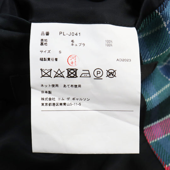 COMME des GARCONS HOMME PLUS poncho PL-J041 Outer: 100% wool, Lining: 100% cupra multicolor mens S Used Authentic