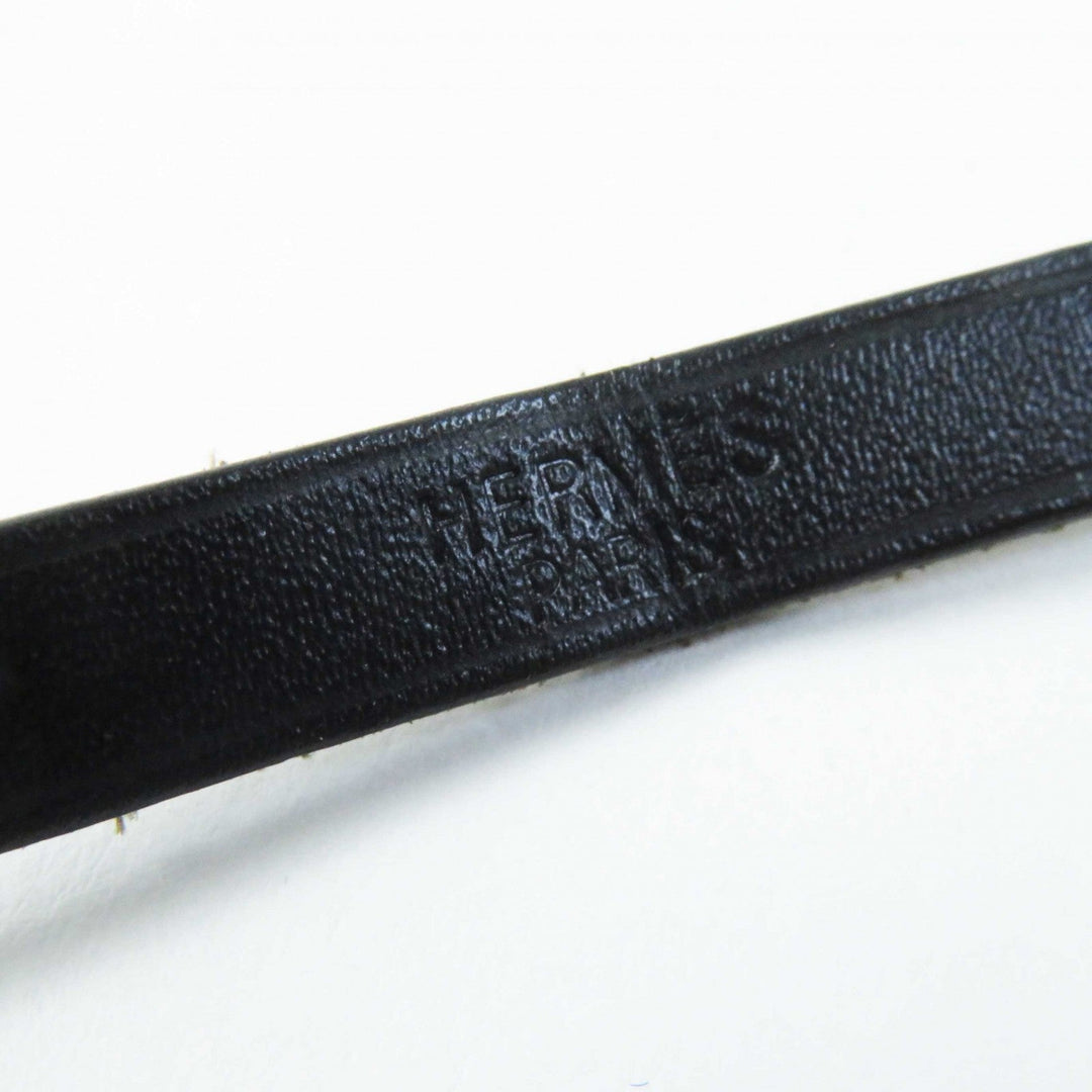 HERMES bracelet Main: Leather, Part: Metal black Beapi de Bourtour Women Used Authentic