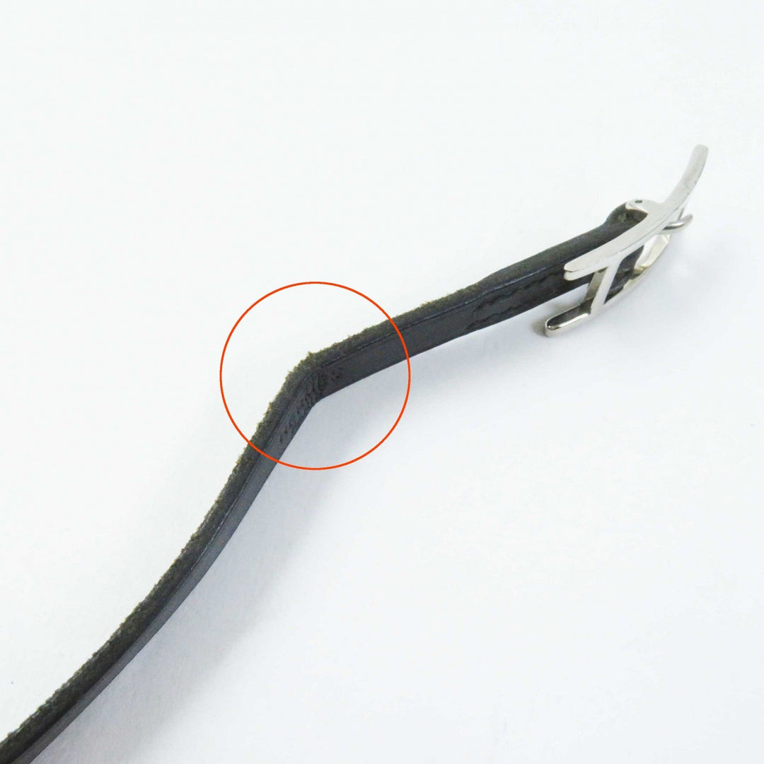 HERMES bracelet Main: Leather, Part: Metal black Beapi de Bourtour Women Used Authentic