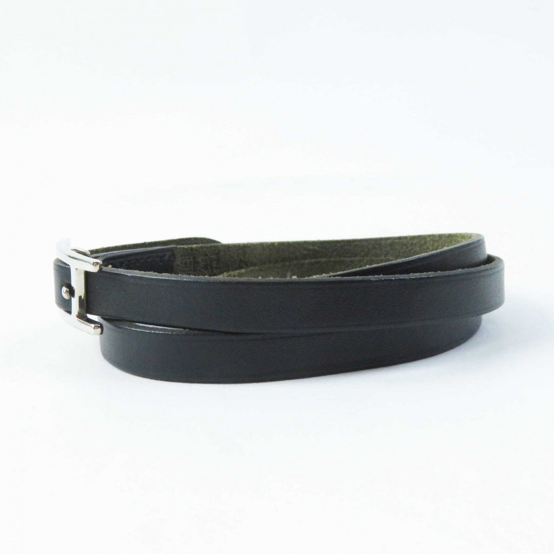 HERMES bracelet Main: Leather, Part: Metal black Beapi de Bourtour Women Used Authentic