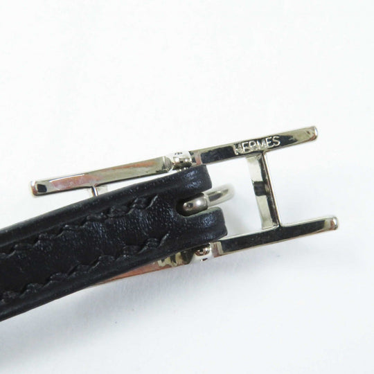 HERMES bracelet Main: Leather, Part: Metal black Beapi de Bourtour Women Used Authentic