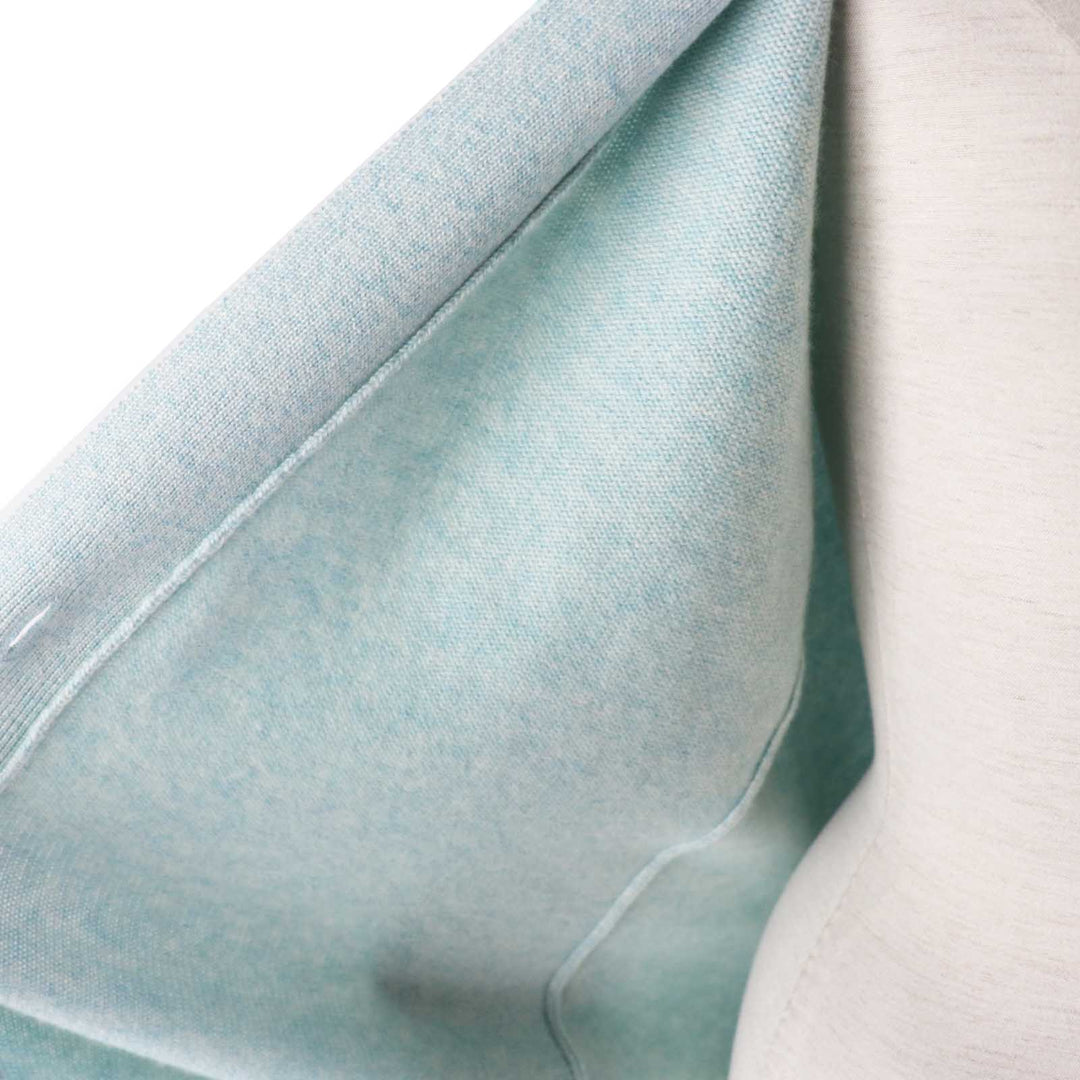 HERMES cardigan Main: 100% cashmere Light blue Women 34 Used Authentic