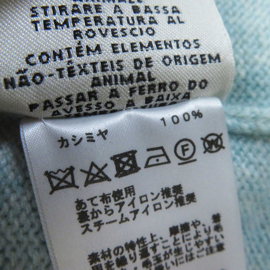 HERMES cardigan Main: 100% cashmere Light blue Women 34 Used Authentic