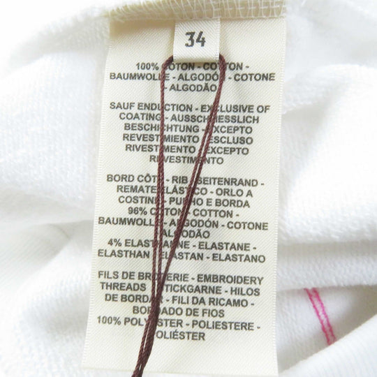 HERMES sweat 3E4626DA Outer: 100% cotton, Rib: 96% cotton, 4% polyurethane, Embroidery: 100% polyester white Chevaloscope Women 34 Used Authentic