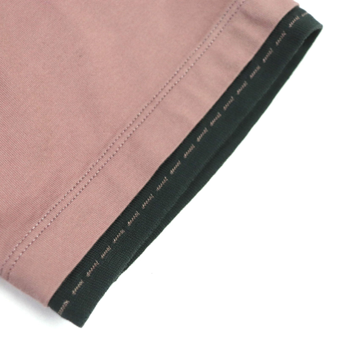 HERMES Short sleeve T-shirt Main: 100% cotton Smoky Pink Dark Gray mens S Used Authentic