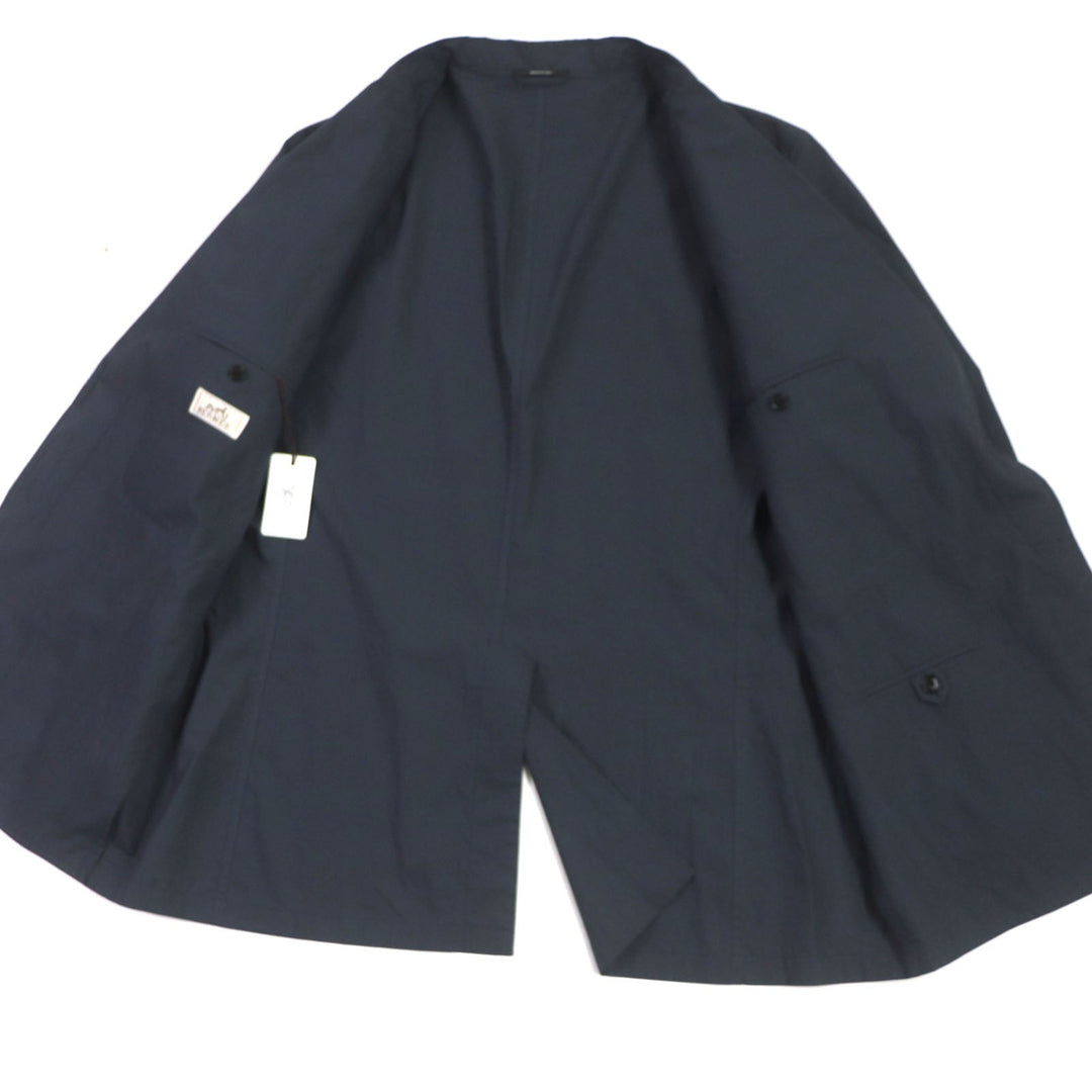 HERMES tailored jacket 21-5257 Main: 100% cotton Navy mens 56 Used Authentic