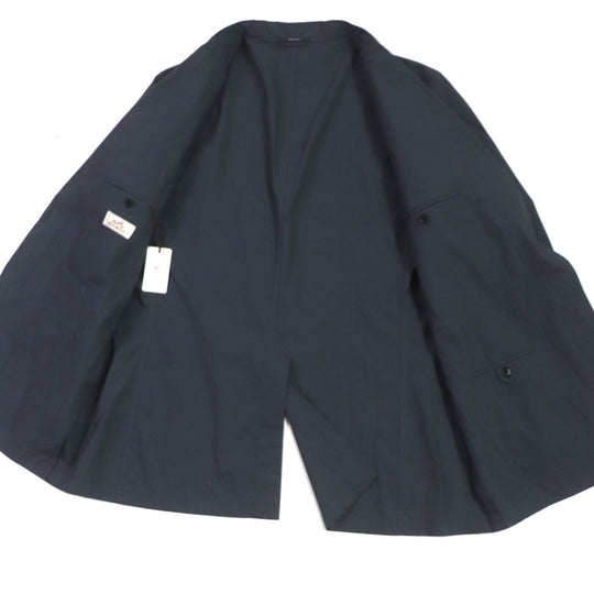 HERMES tailored jacket 21-5257 Main: 100% cotton Navy mens 56 Used Authentic